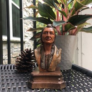 ANRI Wood Carving "Kiowa Brave" By Edward Rohn Native American Collectible Gift